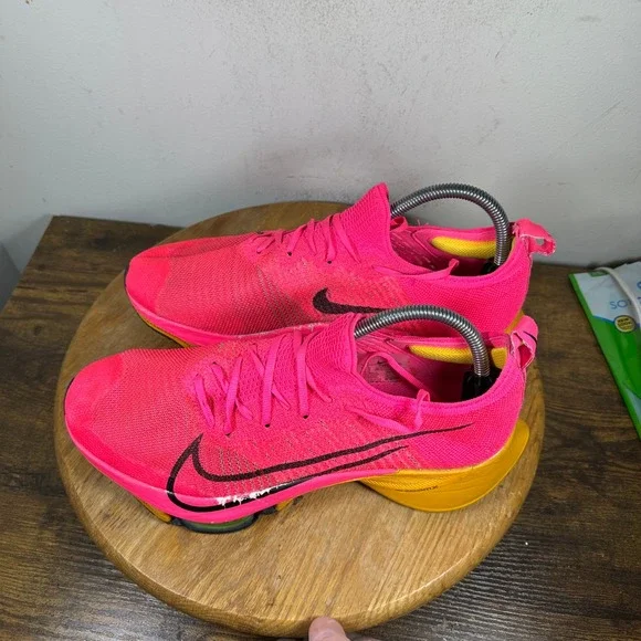 Nike Air Zoom Tempo Next% Men's Pink Volt Running Shoes CI9923-600 Size 10